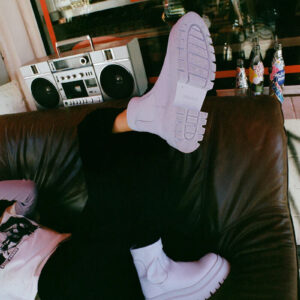 Rubberised flat boots